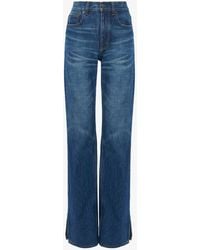 Chloé - Straight Blue Denim Jeans - Lyst