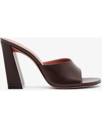 AMINA MUADDI - Brigitte 95 Brown Leather Mules - Lyst