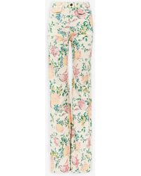 Chloé - Flower Jeans With Flared Legs - Lyst