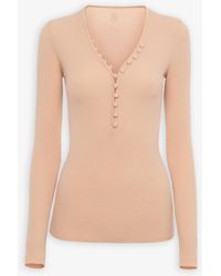 Chloé - Henley Wool Knit Shirt - Lyst