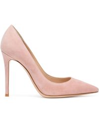 Gianvito Rossi Gianvito 105 Dusty Pink Suede Court Shoes