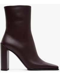 Alaïa - Square 90 Brown Ankle Boots - Lyst