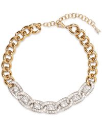 AMINA MUADDI - Matthew Choker Gold Crystal Necklace - Lyst