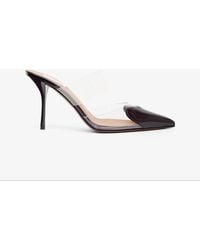 Alaïa - Coeur 90 Aubergine Patent Mules Pumps - Lyst
