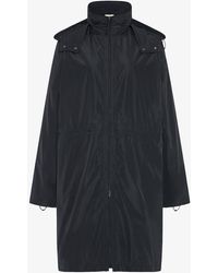 The Row - Aldara Black Funnel Coat - Lyst