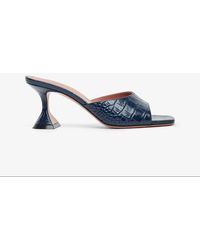 AMINA MUADDI - Lupita Slipper 70 Embossed Leather Mules - Lyst