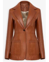 Chloé - Tailored Leather Jacket - Lyst