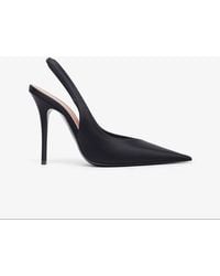 AMINA MUADDI - Anok Sling 105 Black Satin Pumps - Lyst