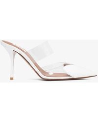 Alaïa - Leather Coeur Mules 90 - Lyst