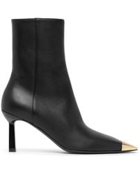 Ferragamo - Amelia 70 Black Leather Ankle Boots - Lyst