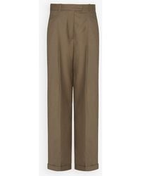 The Row - Sorina Wool Flannel Pants - Lyst