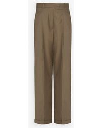 The Row - Sorina Wool Flannel Pants - Lyst