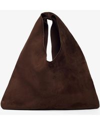 The Row - Small Bindle Brown Suede Shoulder Bag - Lyst