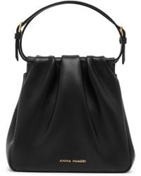 AMINA MUADDI - Vittoria Black Leather Bag - Lyst
