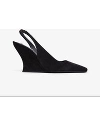 Alaïa - Black 90 Suede Slingbacks - Lyst