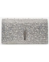 Christian Louboutin - Bettina Sliver Strass Clutch - Lyst