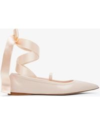 Ferragamo - Ankle Ribbon Pink Ballet Flats - Lyst