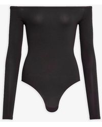 Alaïa - Black Off-shoulder Body - Lyst