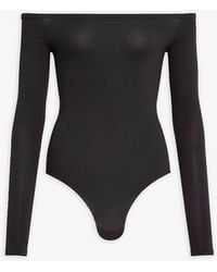 Alaïa - Black Off-shoulder Body - Lyst