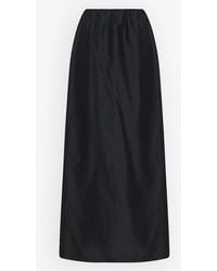 The Row - Saul Black Silk Cotton Skirt - Lyst