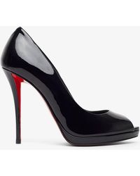 Christian Louboutin - Lady Z 120 Black Patent Pumps - Lyst