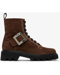 Roger Vivier - Viv Rangers Lace Up Boots - Lyst