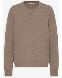 The Row - Misael Pebble Beige Cashmere Sweater - Lyst