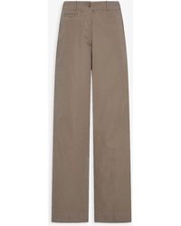 The Row - Fadry Dark Sand Cotton Pants - Lyst