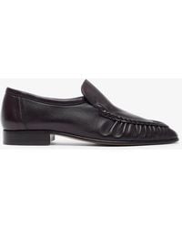 The Row - Soft Mocassin Two Brown Flats - Lyst