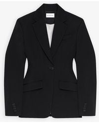 Givenchy - Black Wool Cocoon Jacket - Lyst