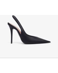 AMINA MUADDI - Anok Sling 105 Black Satin Pumps - Lyst