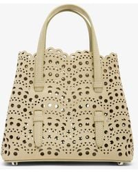Alaïa - Mina 20 Amond Green Suede Tote Bag - Lyst