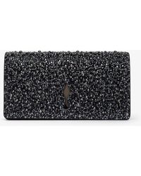 Christian Louboutin - Bettina Black Strass Clutch - Lyst
