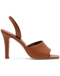 Manolo Blahnik - Clotilde 105 Brown Leather Sandals - Lyst