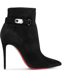 Christian Louboutin So Kate Booty 100 Plume Suede in Black | Lyst