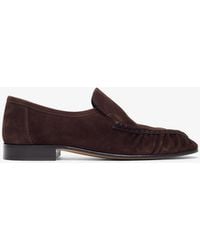 The Row - Soft Mocassin Two Suede Flats - Lyst
