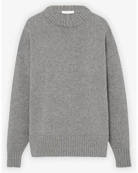 The Row - Ophelia Grey Wool Cashmere Sweater - Lyst