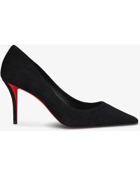 Christian Louboutin - Miss Z 80 Black Suede Pumps - Lyst