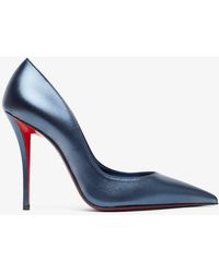 Christian Louboutin - Miss Z 100 Blue Laminated Nappa Pumps - Lyst