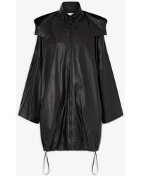 The Row - Cassandre Black Leather Coat - Lyst