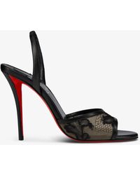 Christian Louboutin - Miss Z Lace 100 Slingback Sandals - Lyst