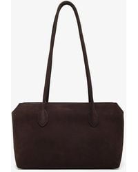The Row - Terrasse Ebony Suede Bag - Lyst