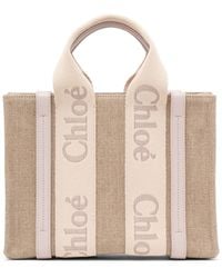 Chloé - Woody Wild Grey Small Tote Bag - Lyst