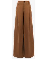 Chloé - High Rise Cotton Canvas Pants - Lyst