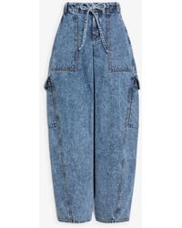 Alaïa - Cargo Blue Denim Pants - Lyst