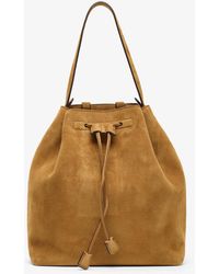 The Row - Backpack 9 Light Brown Suede Bag - Lyst