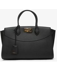 Ferragamo - The New Studio Black Bag - Lyst