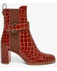 Christian Louboutin - Croc Embossed Chelsea Boot - Lyst