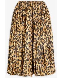 Alaïa - A-line Leopard Skirt - Lyst
