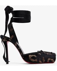 Christian Louboutin - Cassia 100 Velvet And Lamé Pumps - Lyst